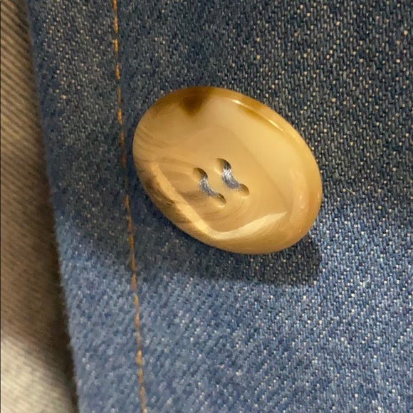 Women’s single breasted denim pea coat, made in US - Picture 6 of 8